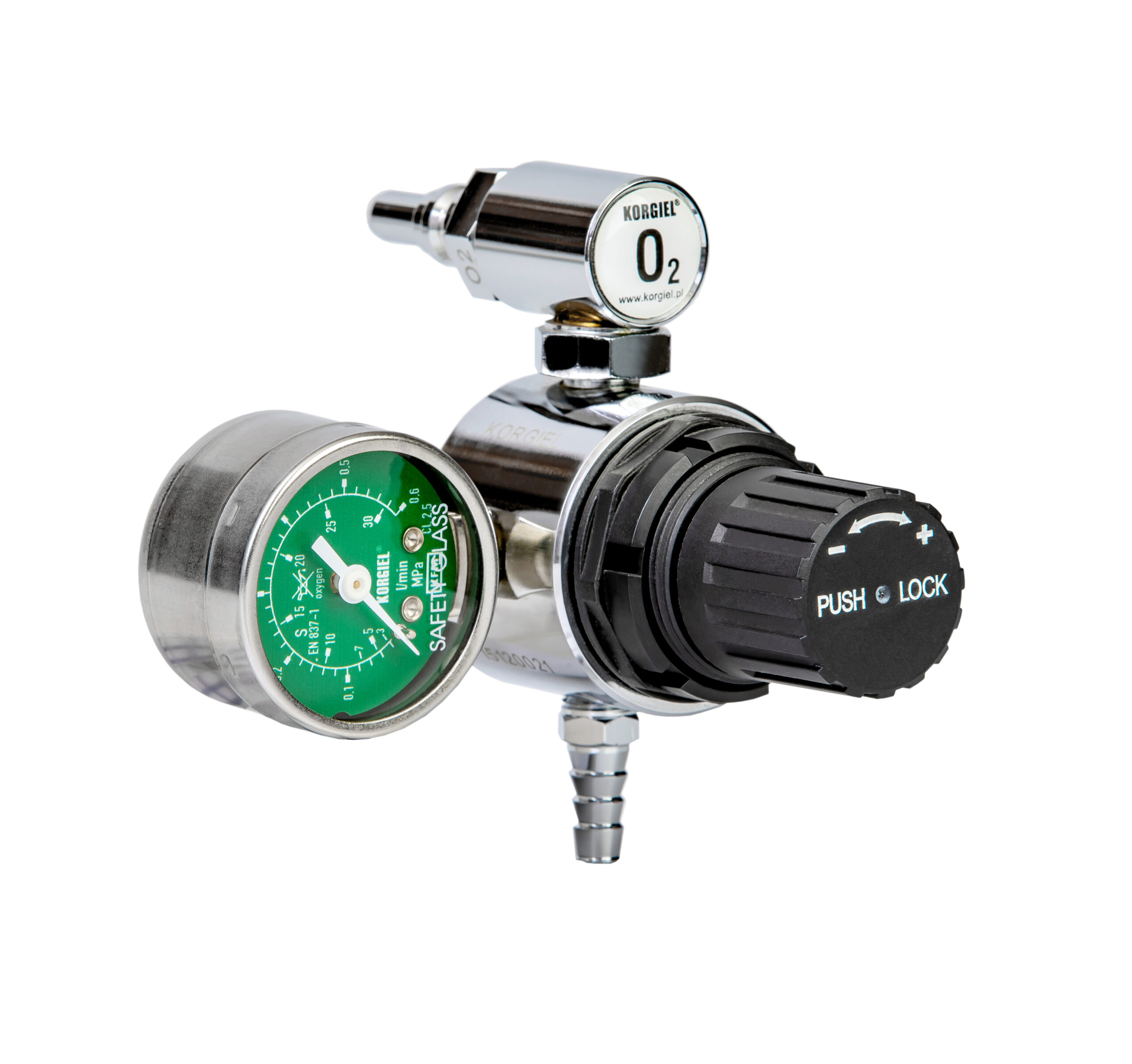 Korgiel - Oxygen flow and pressure regulator RPC O2 /AGA/ with manometer,  RPC O2