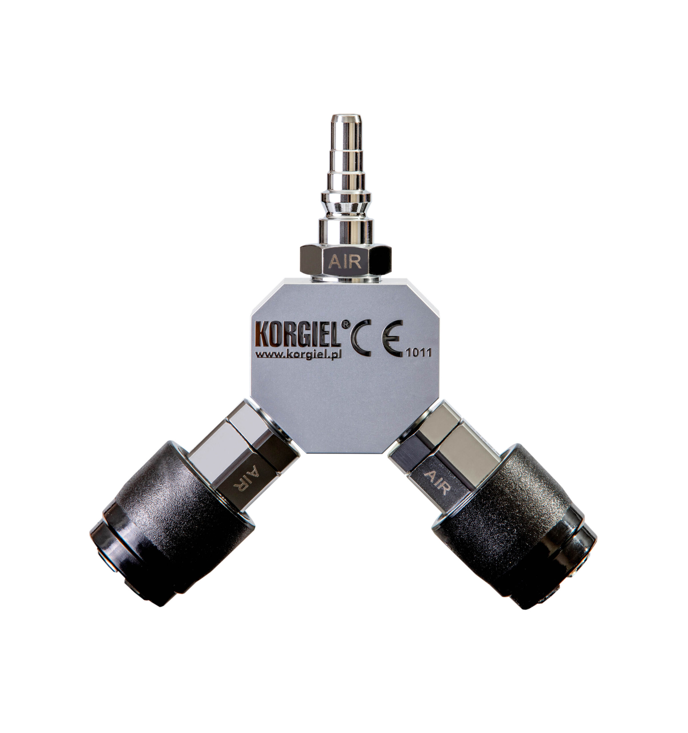 Korgiel - Y- manifold for 2 AIR /AGA/ RGK quick-couplings with plug,  